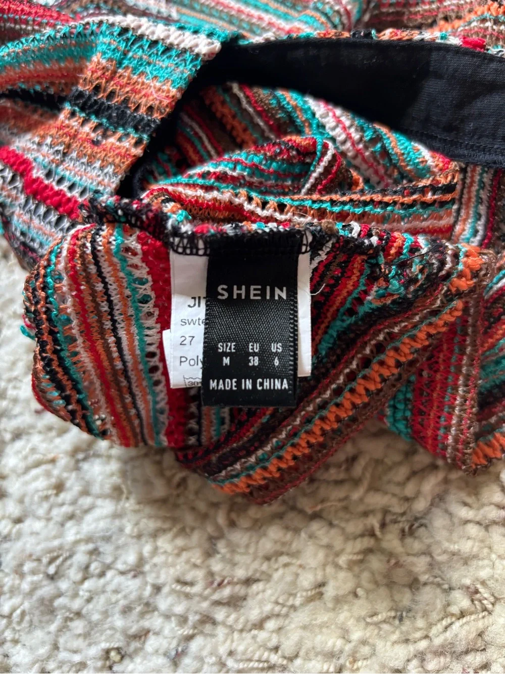 Sheer Boho Crop Button Top